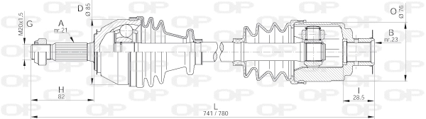 Drive Shaft (DRS6225.00)