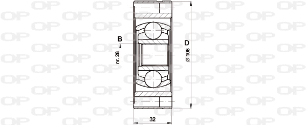 Joint Kit, drive shaft (CVJ5422.20)