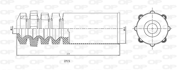 Dust Cover Kit, shock absorber (DCK5105.02)