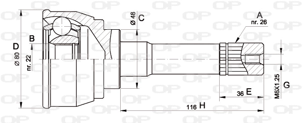 Joint Kit, drive shaft (CVJ5367.10)