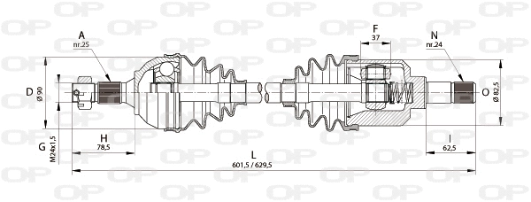 Drive Shaft (DRS6165.00)