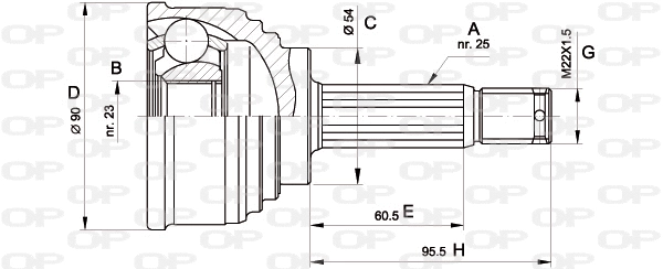 Joint Kit, drive shaft (CVJ5147.10)
