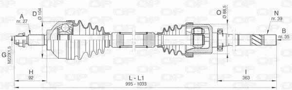 Drive Shaft (DRS6480.00)