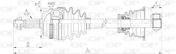 Drive Shaft (DRS6180.00)