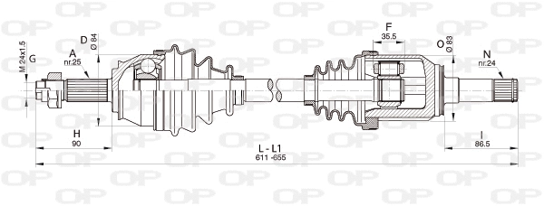 Drive Shaft (DRS6340.00)