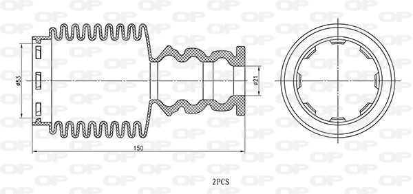 Dust Cover Kit, shock absorber (DCK5108.02)