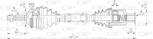 Drive Shaft (DRS6208.00)