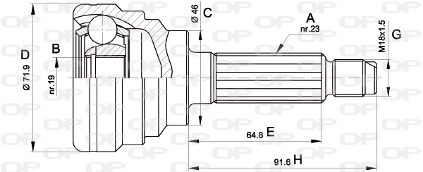 Joint Kit, drive shaft (CVJ5490.10)