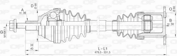 Drive Shaft (DRS6415.00)