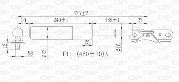 Gas Spring, boot/cargo area