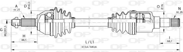 Drive Shaft (DRS6374.00)