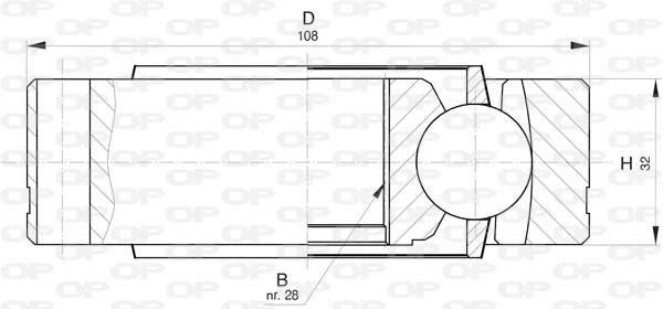 Joint Kit, drive shaft (CVJ5819.20)