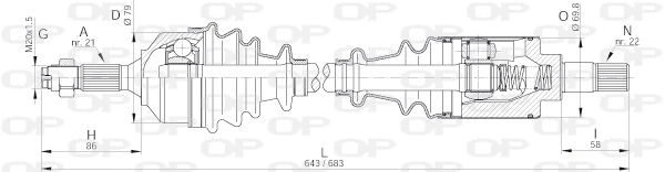 Drive Shaft (DRS6160.00)