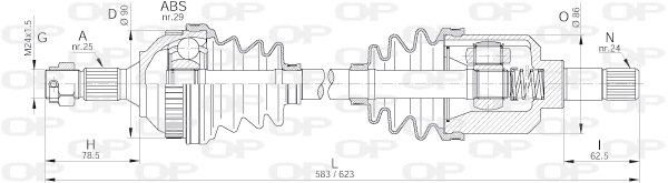 Drive Shaft (DRS6235.00)