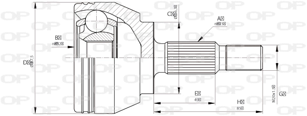 Joint Kit, drive shaft (CVJ5684.10)