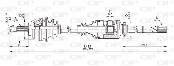 Drive Shaft (DRS6344.00)