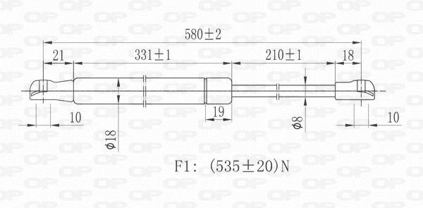 Gas Spring, boot/cargo area
