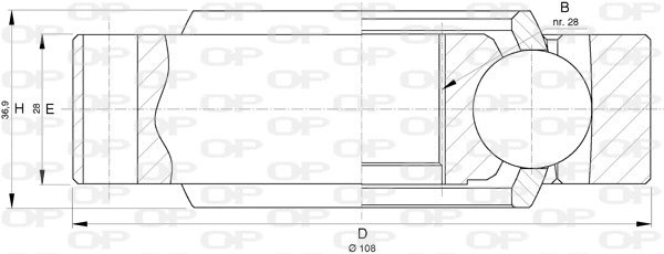 Joint Kit, drive shaft (CVJ5734.20)