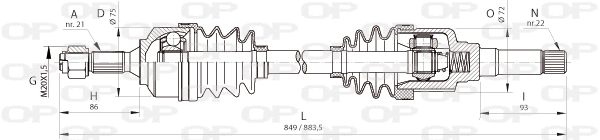 Drive Shaft (DRS6366.00)