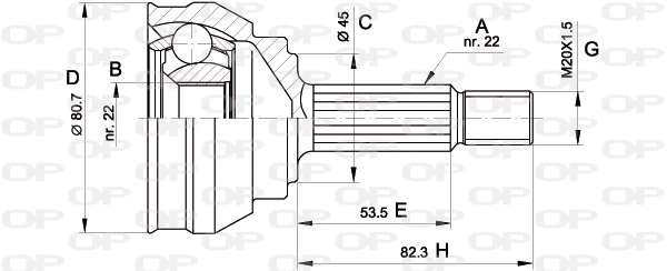 Joint Kit, drive shaft (CVJ5158.10)