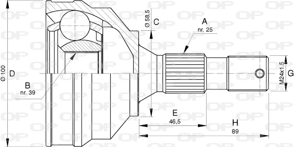 Joint Kit, drive shaft (CVJ5747.10)