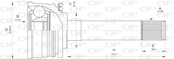 Joint Kit, drive shaft (CVJ5560.10)