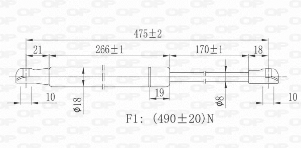 Gas Spring, boot/cargo area
