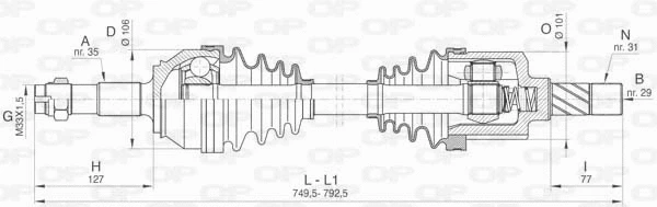 Drive Shaft (DRS6433.00)