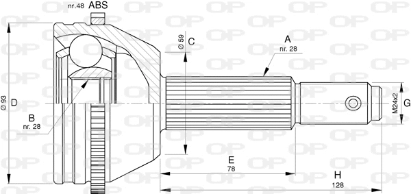 Joint Kit, drive shaft (CVJ5790.10)
