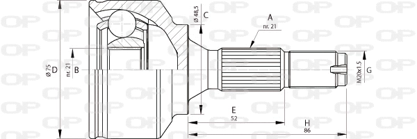 Joint Kit, drive shaft (CVJ5692.10)