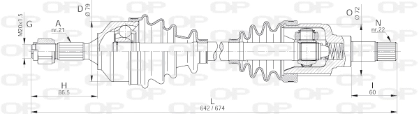 Drive Shaft (DRS6260.00)