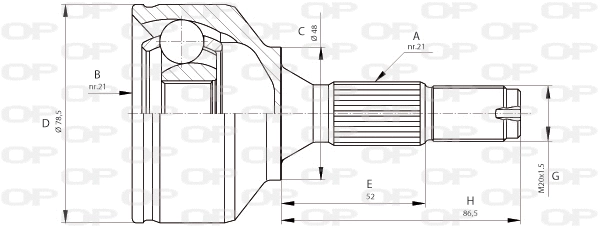 Joint Kit, drive shaft (CVJ5685.10)