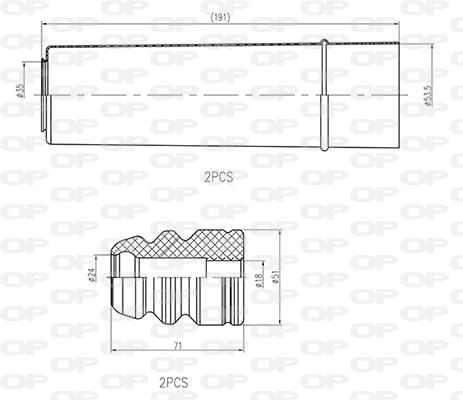 Dust Cover Kit, shock absorber (DCK5050.04)