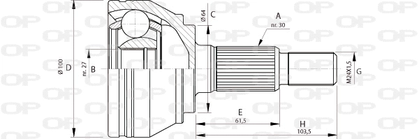 Joint Kit, drive shaft (CVJ5694.10)