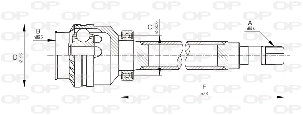 Joint Kit, drive shaft (CVJ5676.20)