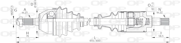Drive Shaft (DRS6030.00)