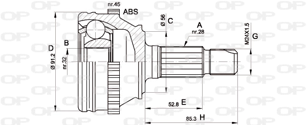 Joint Kit, drive shaft (CVJ5089.10)