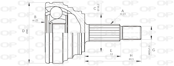 Joint Kit, drive shaft (CVJ5312.10)