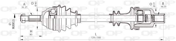 Drive Shaft (DRS6370.00)