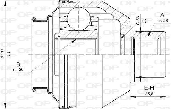 Joint Kit, drive shaft (CVJ5733.20)