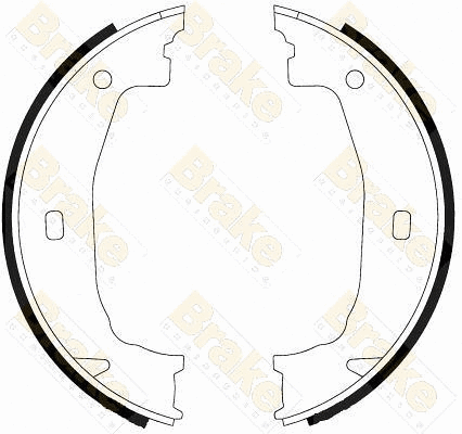 Brake Shoe Set, parking brake (SH2555)