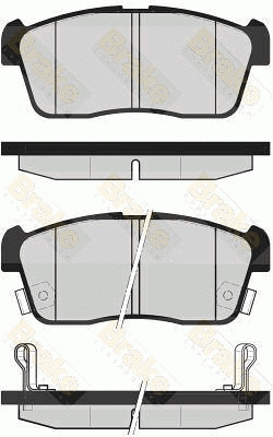 Brake Pad Set, disc brake (PA1668)