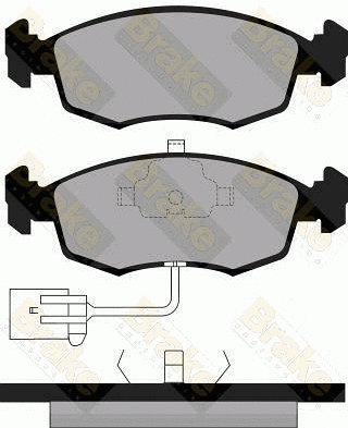 Brake Pad Set, disc brake (PA966)