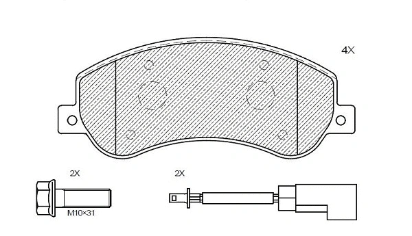 Brake Pad Set, disc brake (24105z)