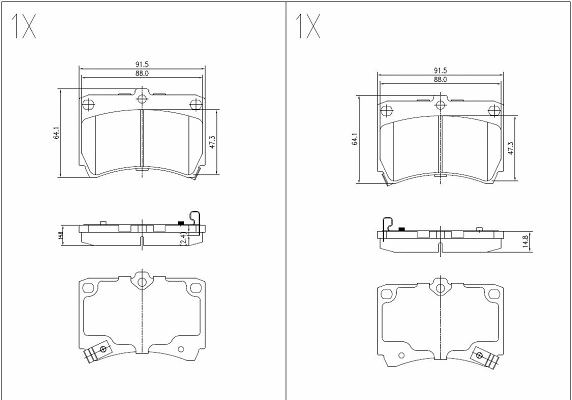 Brake Pad Set, disc brake (24378z)