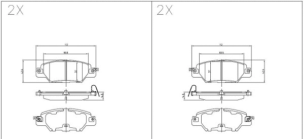 Brake Pad Set, disc brake (24664z)