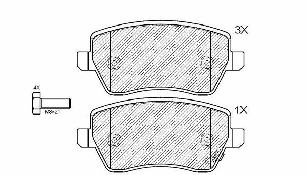 Brake Pad Set, disc brake (24509z)