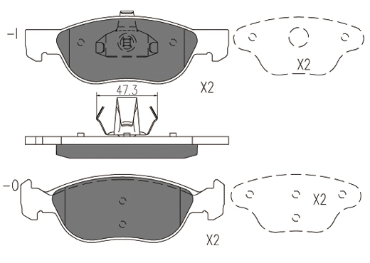 Brake Pad Set, disc brake (24121z)