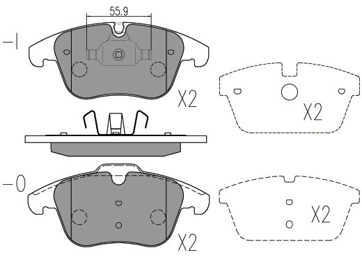 Brake Pad Set, disc brake (24880z)