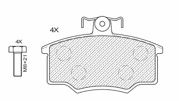 Brake Pad Set, disc brake (24821z)